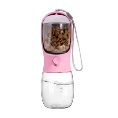 E-commerce hot sale bpa free eco-friendly material 2 in 1 cat water cup pet travel water bottle for dog