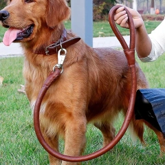 Outdoor pet Walking Leads Luxury Adjustable PU Pet Dog Collar And Leash Set for Large Medium Dog