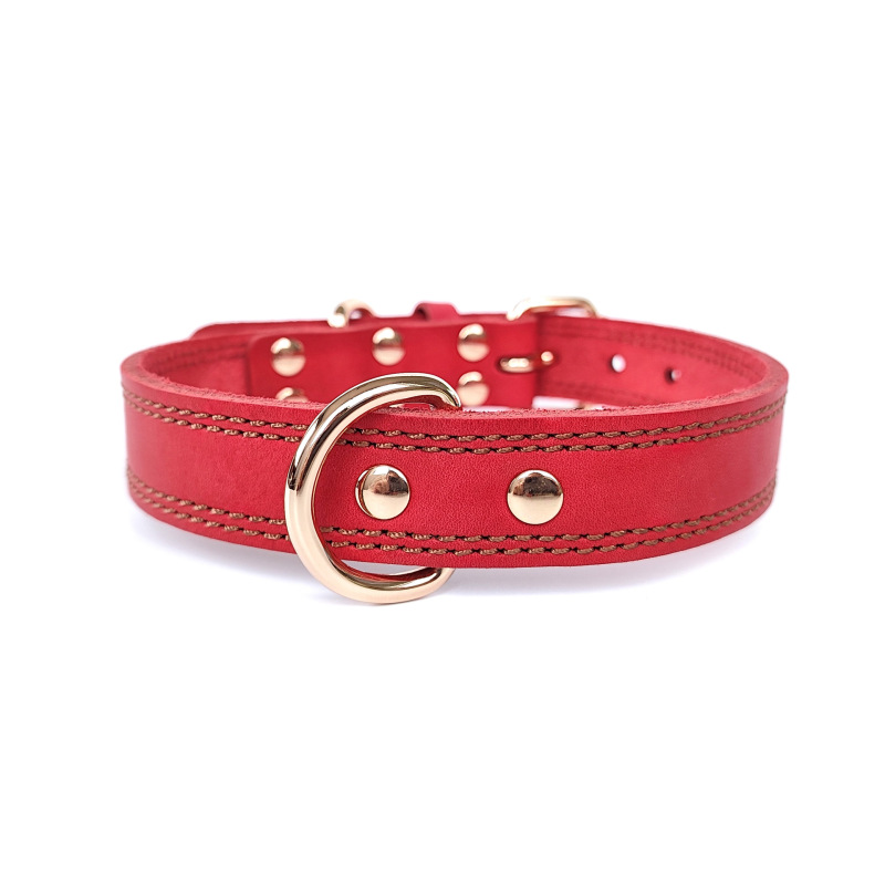 Real Leather Heavy Duty Dog Collar For Small Medium Large Dogs