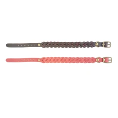 wholesale leather dog collars Factory Newest Stocked genuine leather dog collar