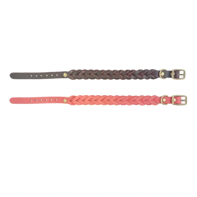 wholesale leather dog collars Factory Newest Stocked genuine leather dog collar
