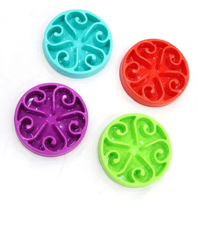 Dog slow eating bowl, anti-choking pet food bowl, anti-slip bottom bowl