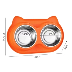 Dog bowls, cat bowls, slow eating non-slip stainless steel bowls