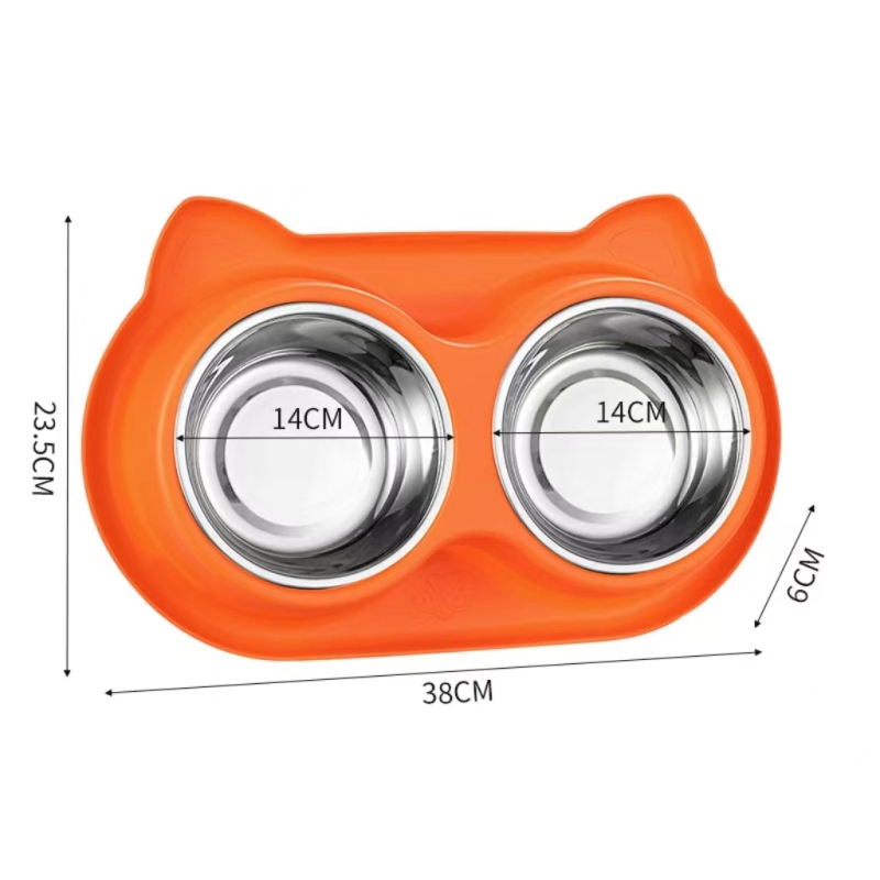 Dog bowls, cat bowls, slow eating non-slip stainless steel bowls