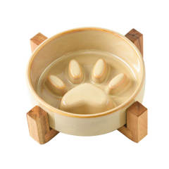 Ceramic cat bowl dog bowl, dog puppy slow feeding bowl