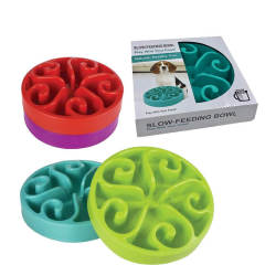 Dog slow eating bowl, anti-choking pet food bowl, anti-slip bottom bowl