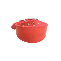 Real Leather Dog Colloar,High quality multiple colors extra wide tapered leather greyhound collar