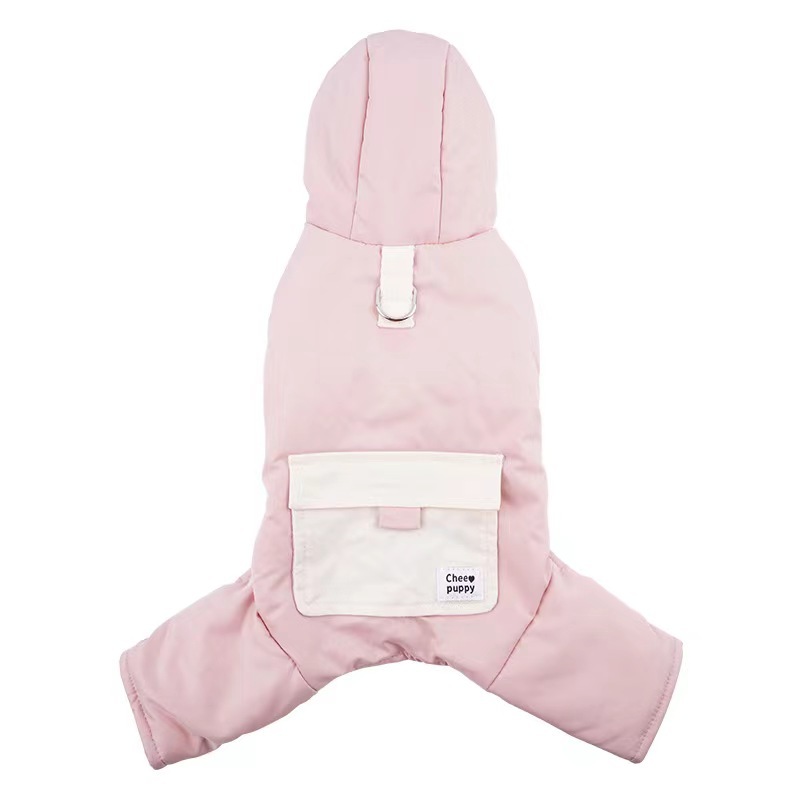 Pet Clothes Fashion Classic Dog Jacket Windproof Warm Winter Pets Coat Hooded Jumpsuit Jackets