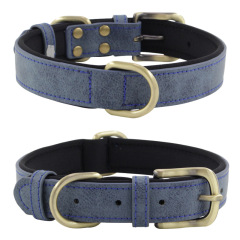 Wear-resistant leather dog collar Neoprene dog collar