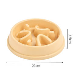 Dog slow eating bowl, anti-choking pet food bowl, anti-slip bottom bowl