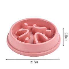Dog slow eating bowl, anti-choking pet food bowl, anti-slip bottom bowl