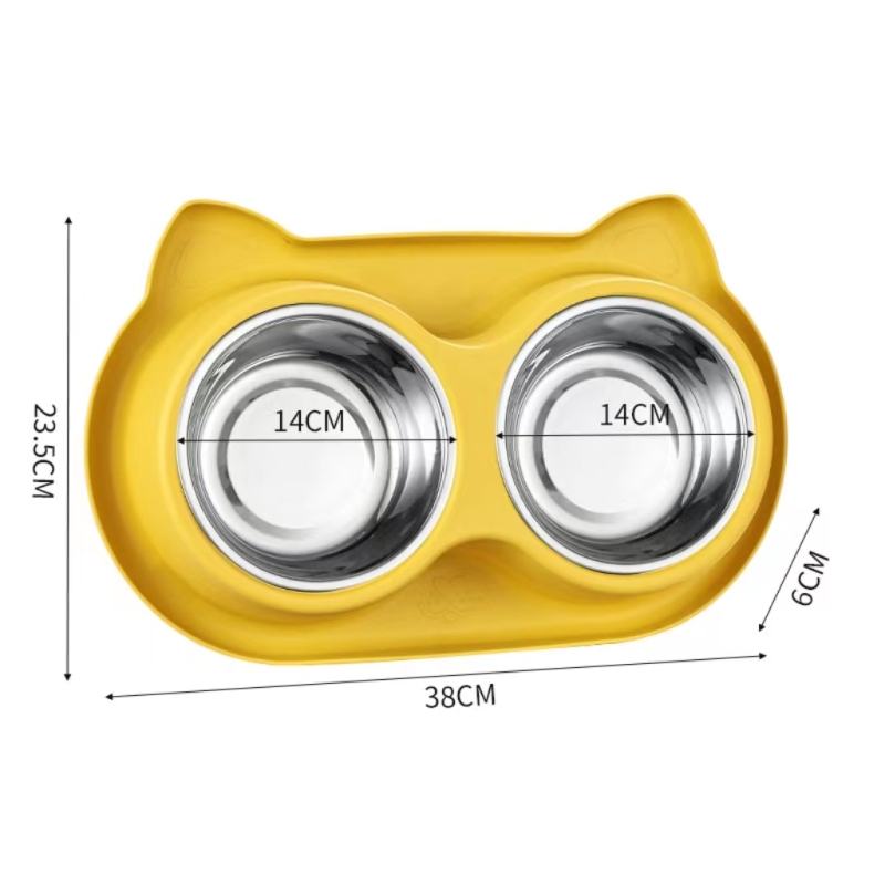Dog bowls, cat bowls, slow eating non-slip stainless steel bowls
