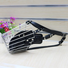 Stainless steel dog muzzle for dogs, anti-bite and anti-barking muzzle for large dogs