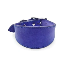 High quality multiple colors extra wide tapered leather greyhound collar