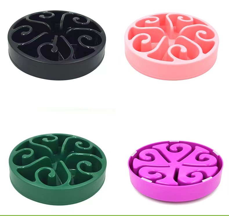 Dog slow eating bowl, anti-choking pet food bowl, anti-slip bottom bowl