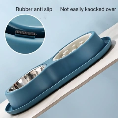 TTT Hot Sale Stainless Steel Large Capacity Anti Choking Cat Feeder Dog Basin Anti Skid Double Pet Food Bowl for Dog Cat