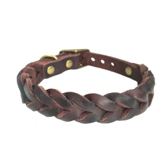 wholesale leather dog collars Factory Newest Stocked genuine leather dog collar