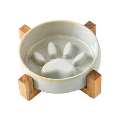 Ceramic cat bowl dog bowl, dog puppy slow feeding bowl