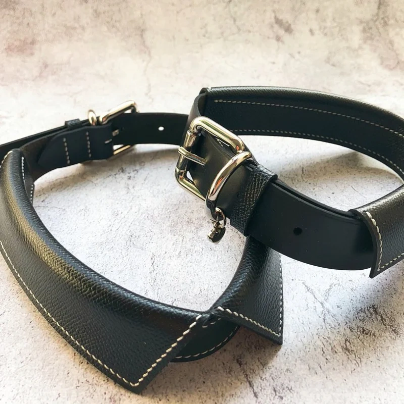 New Design Tie Shaped Personalized Dog Training Collar Faux Leather Dog Collar Pet Accessories Collar