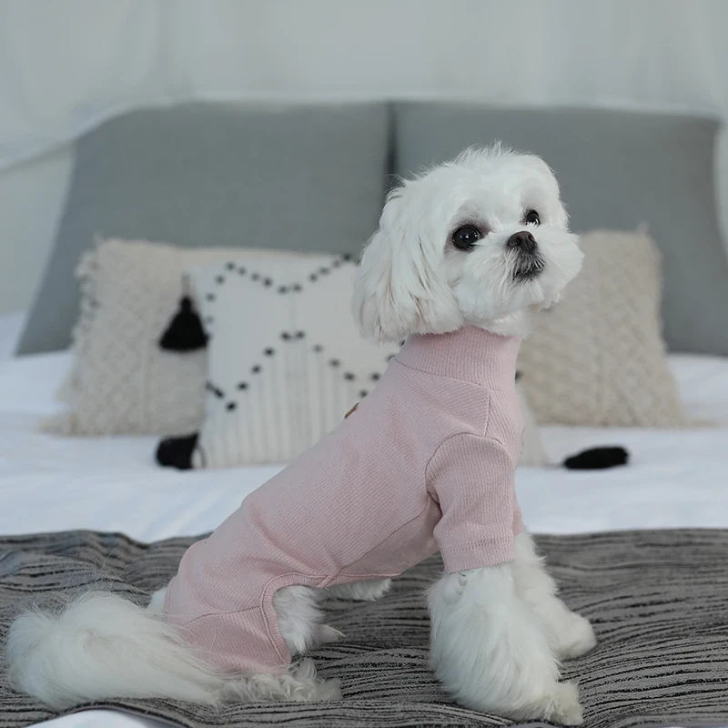 New Best Selling Pet Clothing Dog T shirt Comfortable Skin-Friendly Dog Bottoming Shirt Pets Accessories Dogs Clothes For KR JP