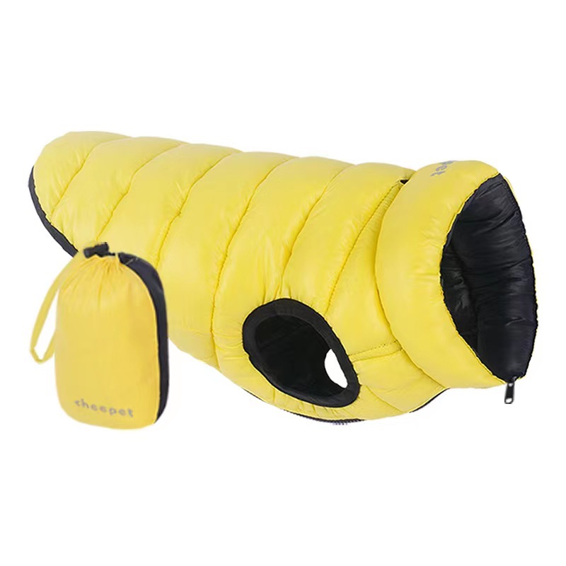 High Quality New Pet Clothes Dog Puffer Coat Double Side Reversible Coats For Winter Fashion Thicker Warm Pet Jacket With Bag
