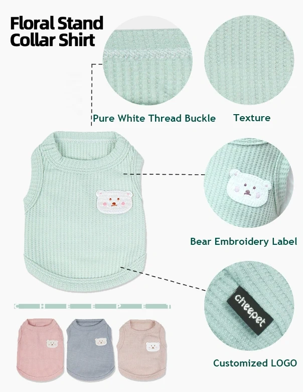 2023 Spring Summer Custom T Shirt For Dog Pets Sweater Jumper Dog T shirt Puppy Dog Clothes Vest