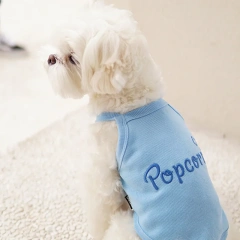 2022 New Hot Sale Pet Dog T Shirt Popcorn Pattern Rib Sling Spring Summer Cat Dog Clothes Pet Clothing Vest