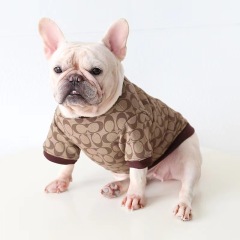 New Design 18 styles Versatile Fat Dog Clothes  Bago Koki Garfield Cat Bulldog Home wear Cotton T-shirt Pet Clothes For Autumn
