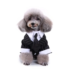 Factory Wholesale OEM Customized Pet Products New Design Dog Clothes Dress Tuxedo Wedding Dress Suit Teddy Clothing