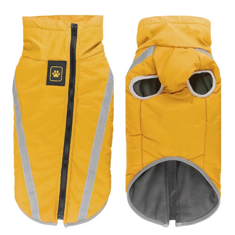 Waterproof Dog Clothes for Large Dog Jackets Winter Warm Padded Fleece Pet Coat Safety Reflective Designer Dog Clothing