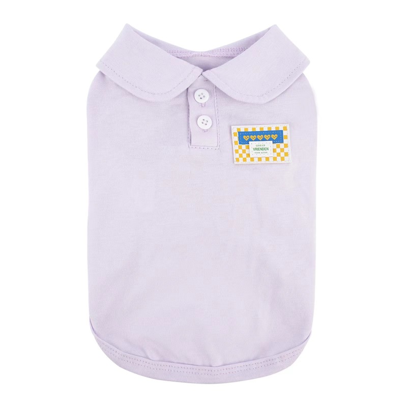Summer Casual Pet Cat Clothes Soft Cotton Elastic Dog Polo T Shirt, Puppy Corgi Medium-sized Pet Clothing Manufacturer