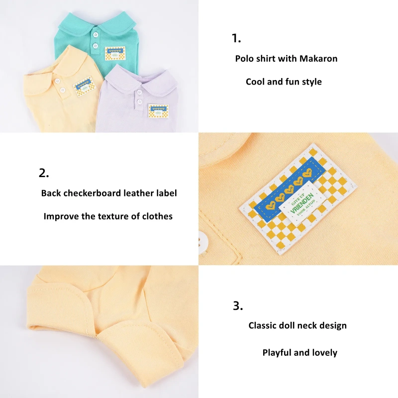 Summer Casual Pet Cat Clothes Soft Cotton Elastic Dog Polo T Shirt, Puppy Corgi Medium-sized Pet Clothing Manufacturer