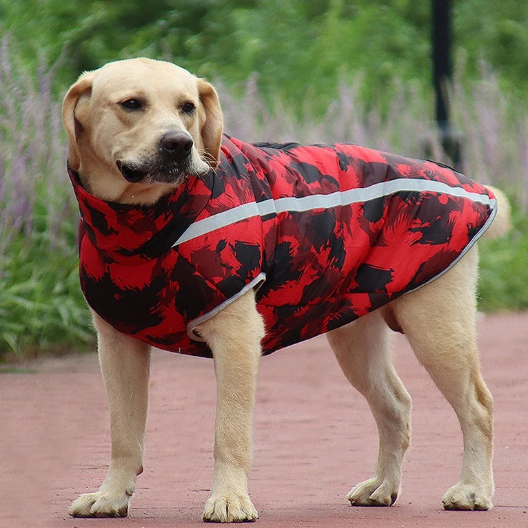 Medium Large Dog Winter Windproof Cotton-padded Jacket Outdoor Warm Coat For Pets