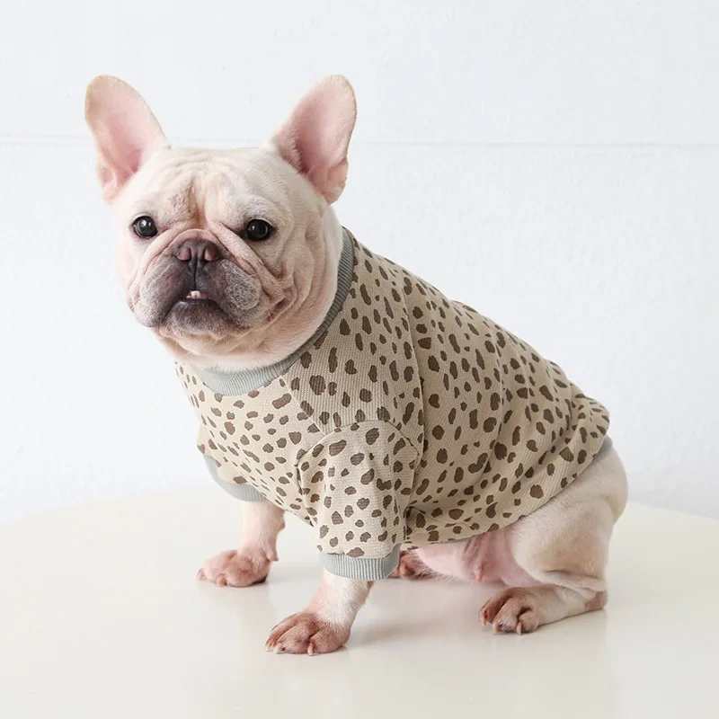 New Design 15 styles Versatile Fat Dog Clothes  Bago Koki Garfield Cat Bulldog Home wear Cotton T-shirt Pet Clothes For Autumn