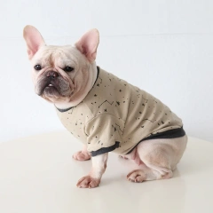 New Design 15 styles Versatile Fat Dog Clothes  Bago Koki Garfield Cat Bulldog Home wear Cotton T-shirt Pet Clothes For Autumn