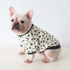 New Design 15 styles Versatile Fat Dog Clothes  Bago Koki Garfield Cat Bulldog Home wear Cotton T-shirt Pet Clothes For Autumn