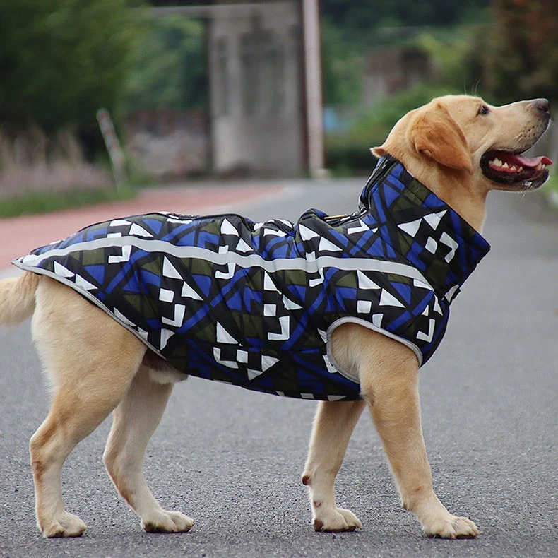 Medium Large Dog Winter Windproof Cotton-padded Jacket Outdoor Warm Coat For Pets