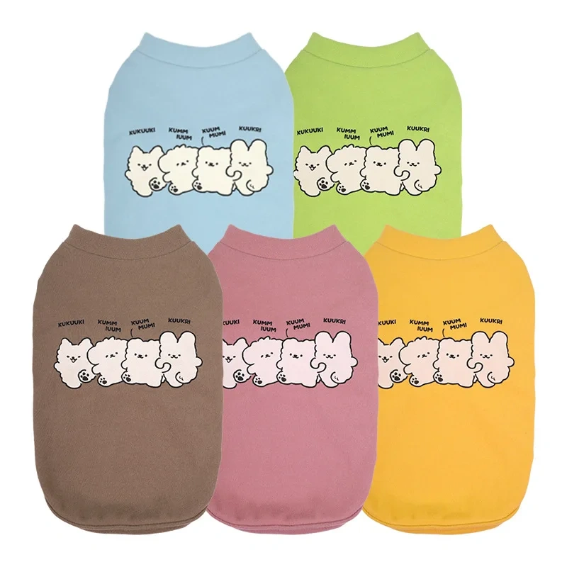 Wholesale Autumn And Winter New Soft Comfortable Print Dog T shirts For Puppy High Quality Pet Apparel Accessories Dog Clothes