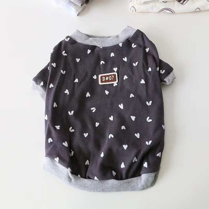 New Design 18 styles Versatile Fat Dog Clothes  Bago Koki Garfield Cat Bulldog Home wear Cotton T-shirt Pet Clothes For Autumn