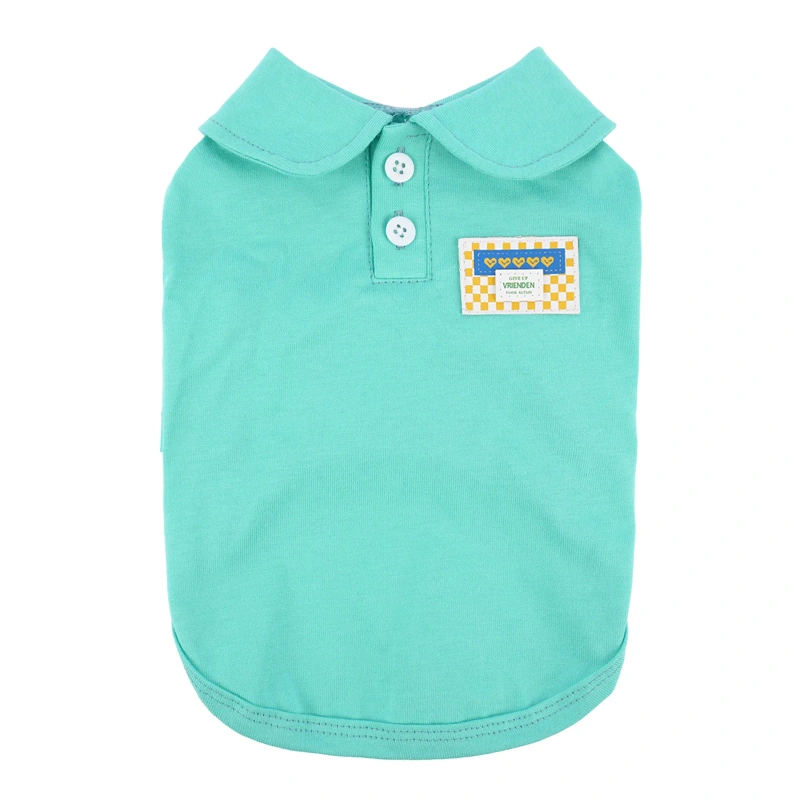 Summer Casual Pet Cat Clothes Soft Cotton Elastic Dog Polo T Shirt, Puppy Corgi Medium-sized Pet Clothing Manufacturer