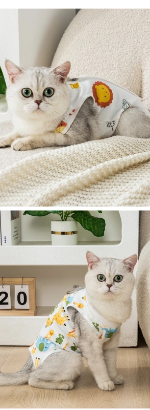 Customized oem cat hospital gown Harness Cat neuter suit for cat Sterilization operation  with pet accessories