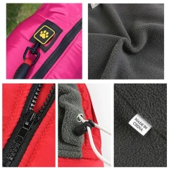 Waterproof Dog Clothes for Large Dog Jackets Winter Warm Padded Fleece Pet Coat Safety Reflective Designer Dog Clothing