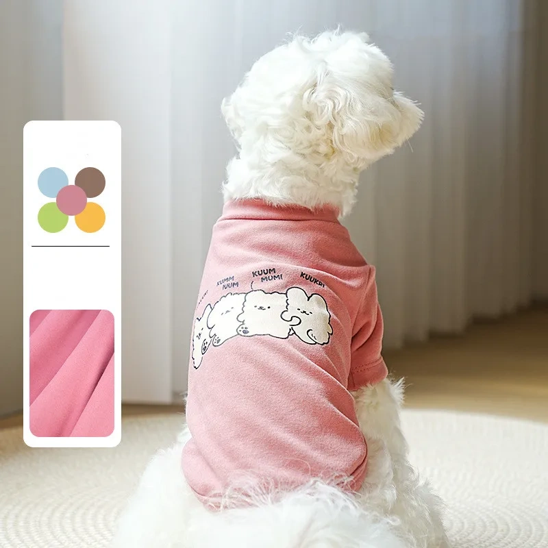 Wholesale Autumn And Winter New Soft Comfortable Print Dog T shirts For Puppy High Quality Pet Apparel Accessories Dog Clothes