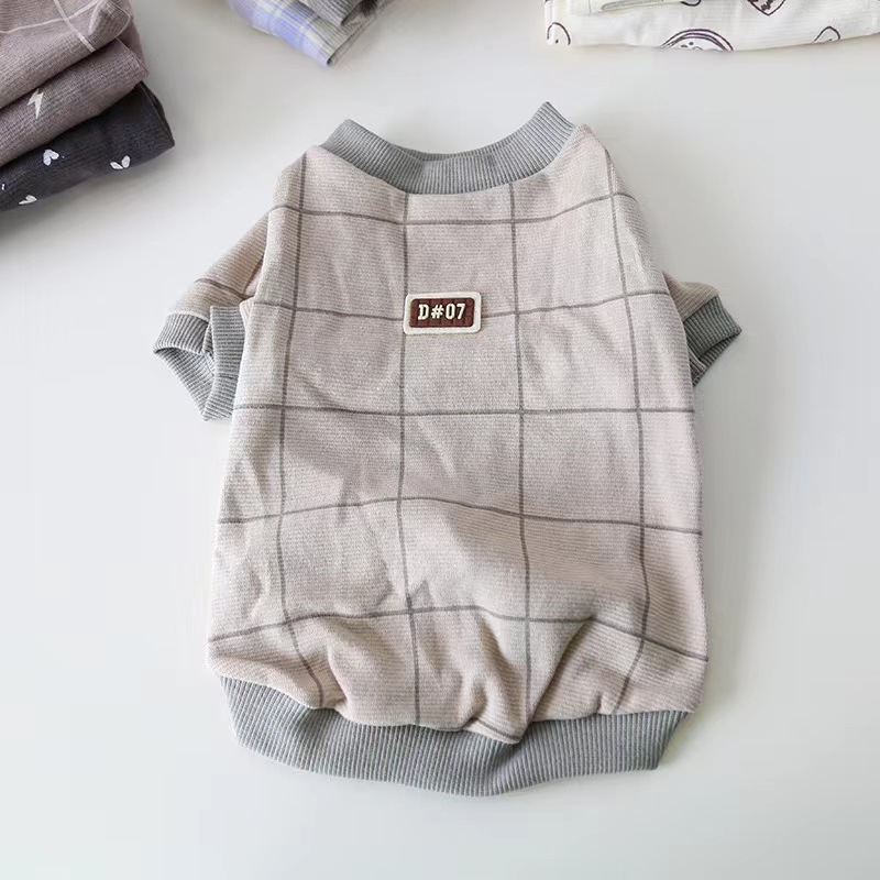 New Design 18 styles Versatile Fat Dog Clothes  Bago Koki Garfield Cat Bulldog Home wear Cotton T-shirt Pet Clothes For Autumn