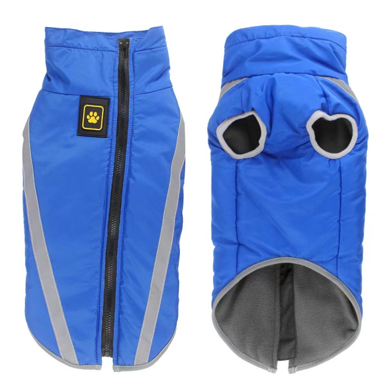 Waterproof Dog Clothes for Large Dog Jackets Winter Warm Padded Fleece Pet Coat Safety Reflective Designer Dog Clothing