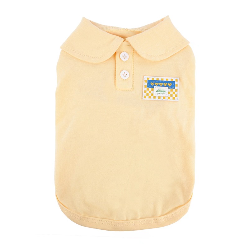 Summer Casual Pet Cat Clothes Soft Cotton Elastic Dog Polo T Shirt, Puppy Corgi Medium-sized Pet Clothing Manufacturer