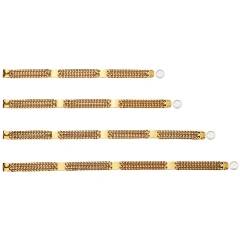 12mm double row gold encryption chain ID brand metal dog chain collar traction chain simple buckle