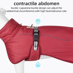Windproof Reflective Plaid Snow Dog Clothes Breathable Windproof Snow-Proof Dog Cotton Coats Plenty Sizes for Large Dogs