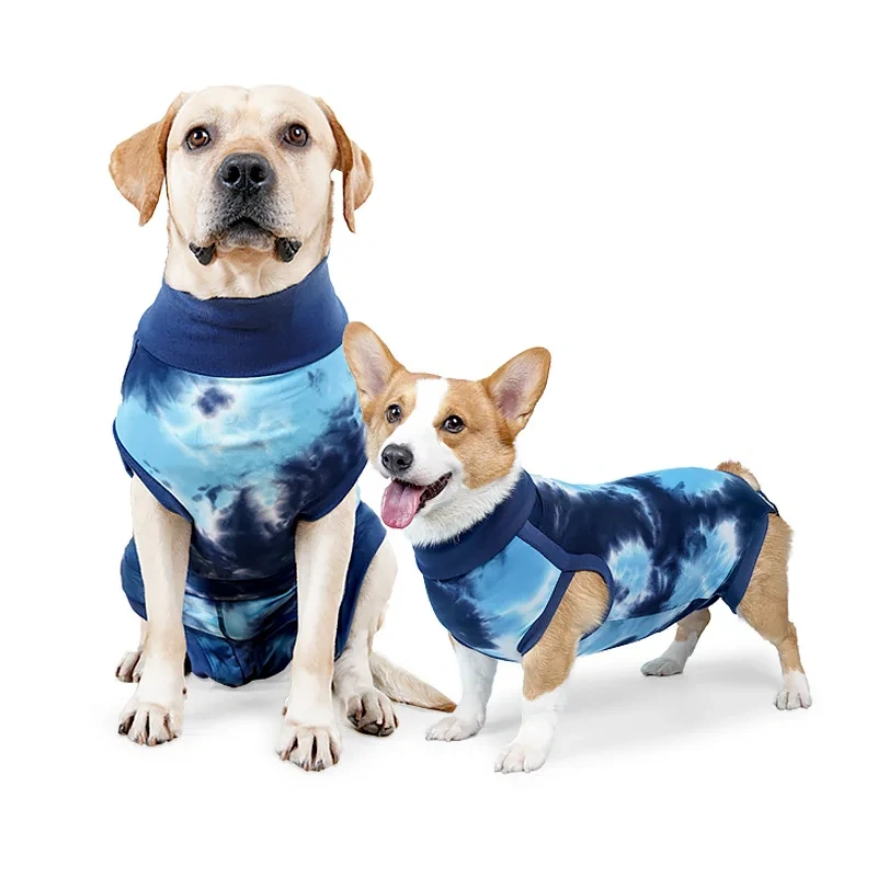 Pet clothes dogs surgery clothing prevent skin infection and restore dog neutering surgery wounds high cotton custom logo label