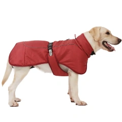 Windproof Reflective Plaid Snow Dog Clothes Breathable Windproof Snow-Proof Dog Cotton Coats Plenty Sizes for Large Dogs